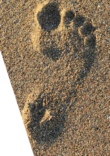 ein Fußabdruck im Sand