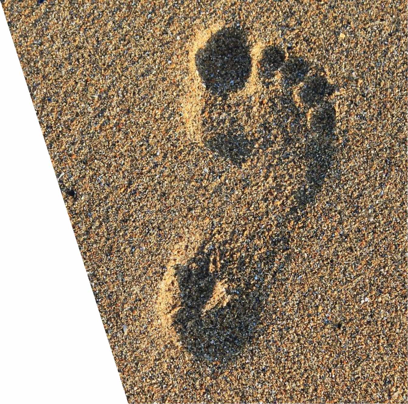 ein Fußabdruck im Sand